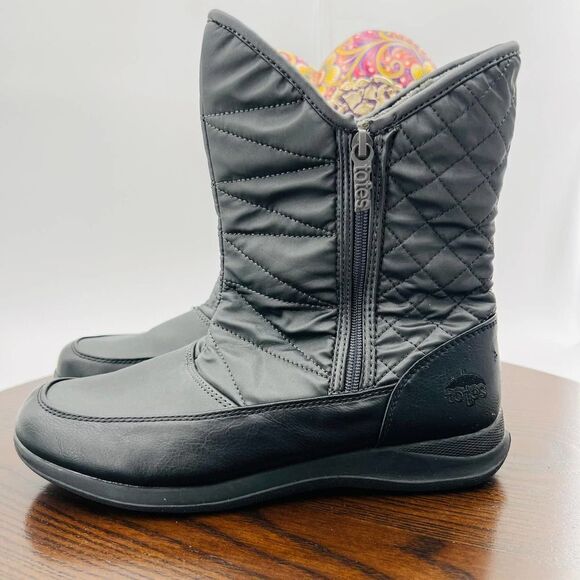Totes Erin Waterproof Snow Gray Boots Size 10 - Picture 5 of 11